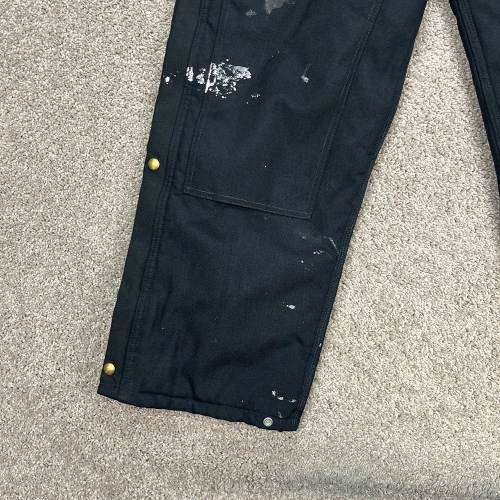 Carhartt Extremes Arctic Bib Overalls Mens 34x30 Black R33 BLK Cordura Insulated - Picture 4 of 12